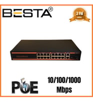 MCG  18 PORT GİGABİT POE SWİTCH 10/100/1000 Mbps 16 Port POE BST1821G