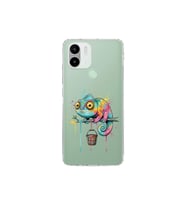 Redmi A1 Plus ile Uyumlu Splash Bukalemun Tasarımlı Şeffaf Silikon Kılıf
