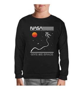 Nasa -Uzay Siyah Çocuk Sweatshirt