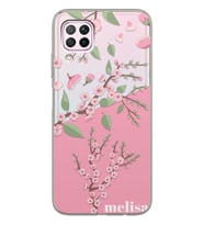 Huawei Sakura Çiçeği Tasarımlı Şeffaf Telefon Kılıfı