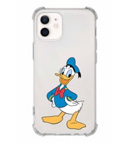 Apple iPhone 12 Mini Uyumlu Köşe Korumalı Antişok  Kapak Donald Duck Tasarımlı Şeffaf  Kılıf