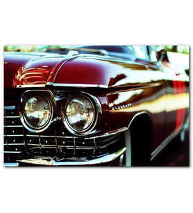 Cakatabloo Kırmızı Cadillac Eldorado Far Detay MDF Tablo