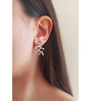 Kadın Özel Tasarım 4 cm Küpe 0025