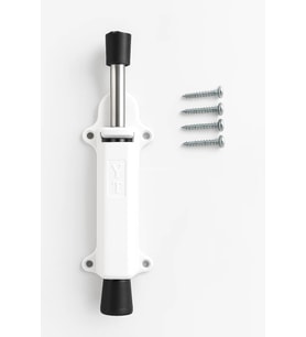 Basmalı Kapı Stoperi, 4 Vida Dahil, Dayanıklı Metal, Kolay Montajlı, Modern Tasarımlı Kapı Tutucu, Estetik ve Ergonomik İç Mekan Aksesuarı (Beyaz, 2 Adet)