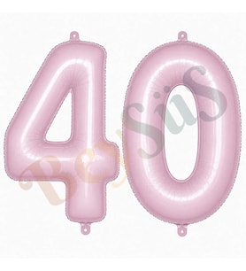 40 Rakam Folyo Balon pembe Rengi (76 cm)