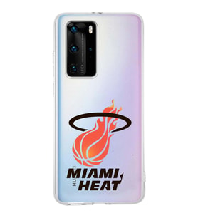 Huawei P40 Pro Uyumlu Kapak Miami Heat Tasarımlı Şeffaf Silikon Kılıf