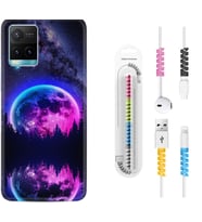 Vivo Y11S Y21S Y20 Y20S Y70 Kılıf Kablo Koruma Spiral Silikon Star Planet 1652