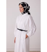 Soyut Desen %100 Twill İpek Eşarp BE29