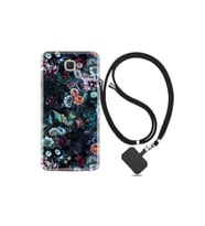 Samsung Galaxy J7 Prime J7 Prime 2 Kılıf Desenli Silikon Boyun Askılı Great Flowers 1304
