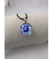 CAM HARF KOLYE – HANDMADE EL YAPIMI MURANO– (C) HARFİ MODELİ