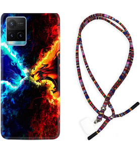Vivo Y11S Y21S Y20 Y20S Y70 Kılıf Boyun Asklı Rasta Silikon Red Blue Leon 1714