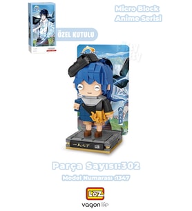 Loz Micro Anime Serisi 1347 Modeli 302 Parça Dekoratif Oyuncak Yapım Seti Yapı Blok FFLZ-1347