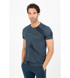 Maraton Regular Erkek Bisiklet Yaka Siyahmelanj T-shirt