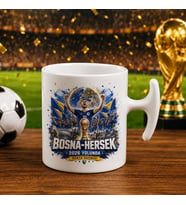 BK Gift Bosna-Hersek Taraftar Temalı Dünya Futbol Kupası Tasarımlı Hammer Kupa Bardak-3