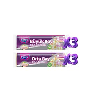 Büzgülü 6 Adet Çöp Torbası Limon Kokulu Büyük ve Orta Boy