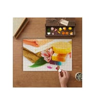 Renkli Sabunlar- Çiçekler Tasarımı 240 parça Ahşap Puzzle Ahşap Kutuda MP00564