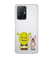 Xiaomi Mi 11T - 11T Pro Uyumlu Shrek ve Eşek Tasarımlı Şeffaf Telefon Kılıfı