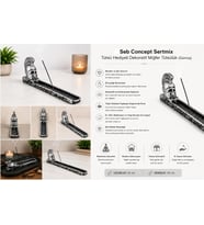 Concept Sertmix Tütsü Hediyeli Dekoratif Miğfer Tütsülük (Gümüş)