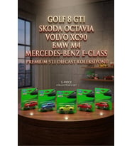 Golf 8 Gti Skoda Octavia Volvo xc90 Bmw m4 Mercedes Benz e Class 1/64 Welly Diecast Metal Araba