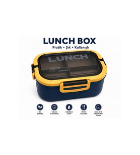 Bölmeli Lunch Box – Sızdırmaz Kapaklı, Çatal Kaşık Bıçaklı Pratik Yemek Saklama Kabı beslenme kabı