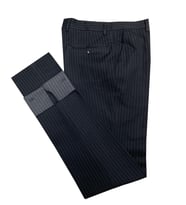 Avasar Erkek Lacivert Çizgili Regular Fit Kumaş Pantolon-7227