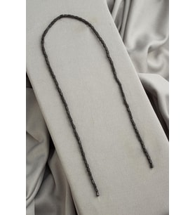 Hematit Doğal Taş Mat Siyah Dikdörtgen Kesim 2x4mm Dizi [AA]