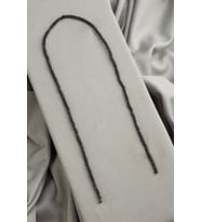 Hematit Doğal Taş Mat Siyah Dikdörtgen Kesim 2x4mm Dizi [AA]