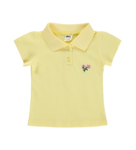 Civil Baby Çiçek Nakışlı Basic 6-18 Ay Tişört - Lila