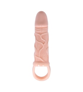 3 cm Dolgu Uzatmalı Titreşimli Penis Kılıfı Prezervatif Vibratör