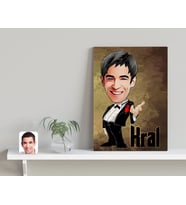 BK Gift Kişiye Özel Kral Karikatürlü Kanvas Tablo-1