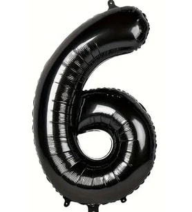 Beysüs Siyah 6 Rakam Folyo Balon 80 cm