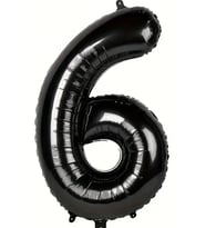 Beysüs Siyah 6 Rakam Folyo Balon 80 cm