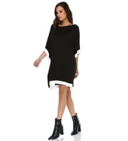 OVERSIZE ELBİSE   (Siyah-Ekru)