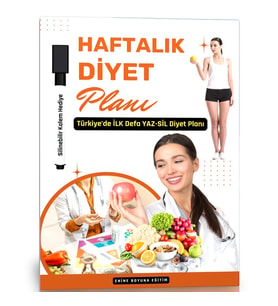 Haftalık Diyet Planı YAZ-SİL (Silinebilir Kalem Hediye)