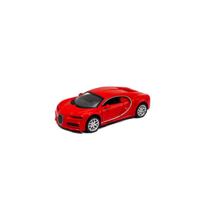 Oyuncak Metal Bugatti Kırmızı Çek bırak 12 Cm
