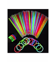 Pazariz Neon Işıklı Glowstick Bileklik Set (50 Adet)