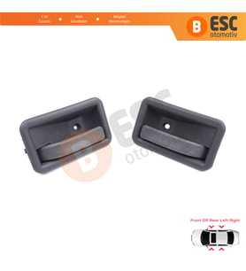 Renault 19 Phase 2 1992-2000 Clio MK1 1990-1999 İçin Ön veya Arka Sağ Sol Kapı İç Açma Kolu Gri
