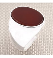 BORDO PARLAK 925 AYAR ERKEK YÜZÜK