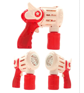 Bubble Machine Gun Baloncuk Çıkartan Tabanca Büyük Boy Pilli Otomatik Köpük Tabancası Kırmızı
