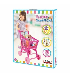 Mey İthalat® 07 608 Pratik Pembe Market Arabası (meyve ve sebze)