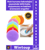 #Süngeri Mutfak Hijyen Seti Yağ Sökücü Uzun Ömürlü Esnek Pratik Silikon Bulaşık Yıkama Süngeri 2 Adt