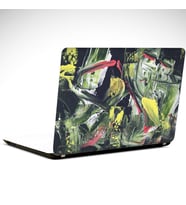 Yeşil Renkler Soyut Laptop Sticker 19 inch (40,5X27CM)