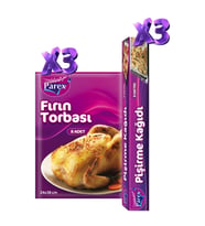 3 Paket Pişirme Kağidi ve 3 Paket Fırın Torbası Set