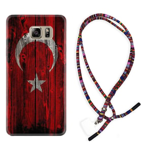 Samsung S7 Edge S20 Fe Plus Ultra S21 S22 Kılıf Boyun Asklı Rasta Silikon Şanlı Türk Bayrağı 2 1317