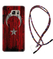 Samsung S7 Edge S20 Fe Plus Ultra S21 S22 Kılıf Boyun Asklı Rasta Silikon Şanlı Türk Bayrağı 2 1317