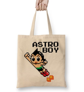 Astro Boy Pixellated Character Bez Çanta Uzun Saplı
