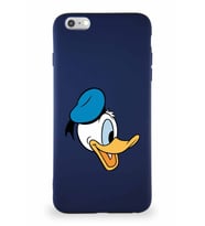 Apple iPhone 6 Plus Soft Premier Kapak Donald Duck-F Tasarımlı Silikon Kılıf - Lacivert (Şeffaf)