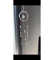 Kristal Kuvars Sun Catcher 22 - Güneş Tutucu, Güneş Yakalayıcı, Doğal Taşlı, El Yapımı (Beyaz)
