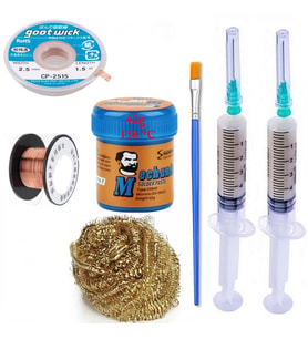 Havya ucu Temizleme Lehim Solder Paste 138°C 42G Flux Lehim Toplama CP-2515 Lehim Emme Teli 2,5 mm st04