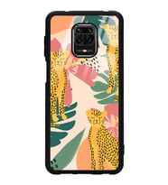 Xiaomi Redmi Note 9 Pro Uyumlu Çiçekli Leopar Tasarımlı Glossy Telefon Kılıfı